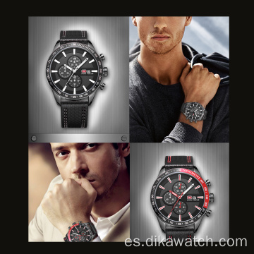 MINI FOCUS Relojes para hombre Reloj de cuarzo para hombre de moda